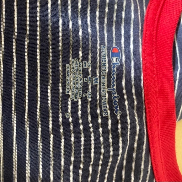 CHAMPION Women's sz M Navy Blue Tank Top Red Trim - Picture 6 of 7